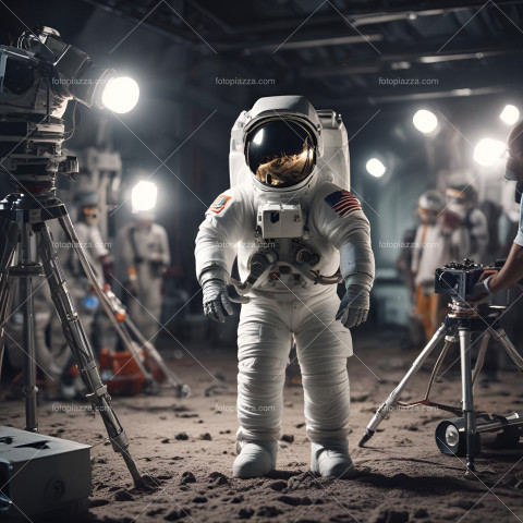 Astronaut on film set 1