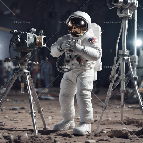 Astronaut on film set 2