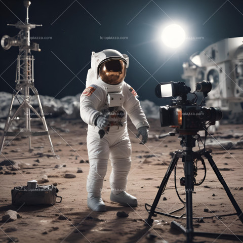 Astronaut on film set 7