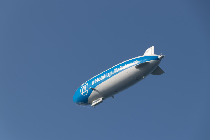 Blimp in the air, Germany