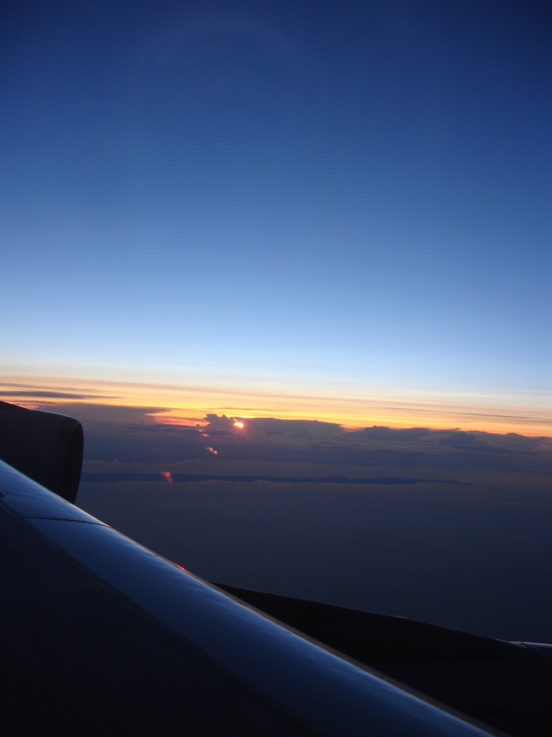 Sunset above the clouds