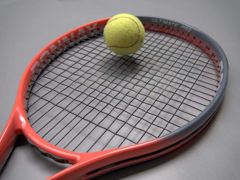 Tennis racket close up